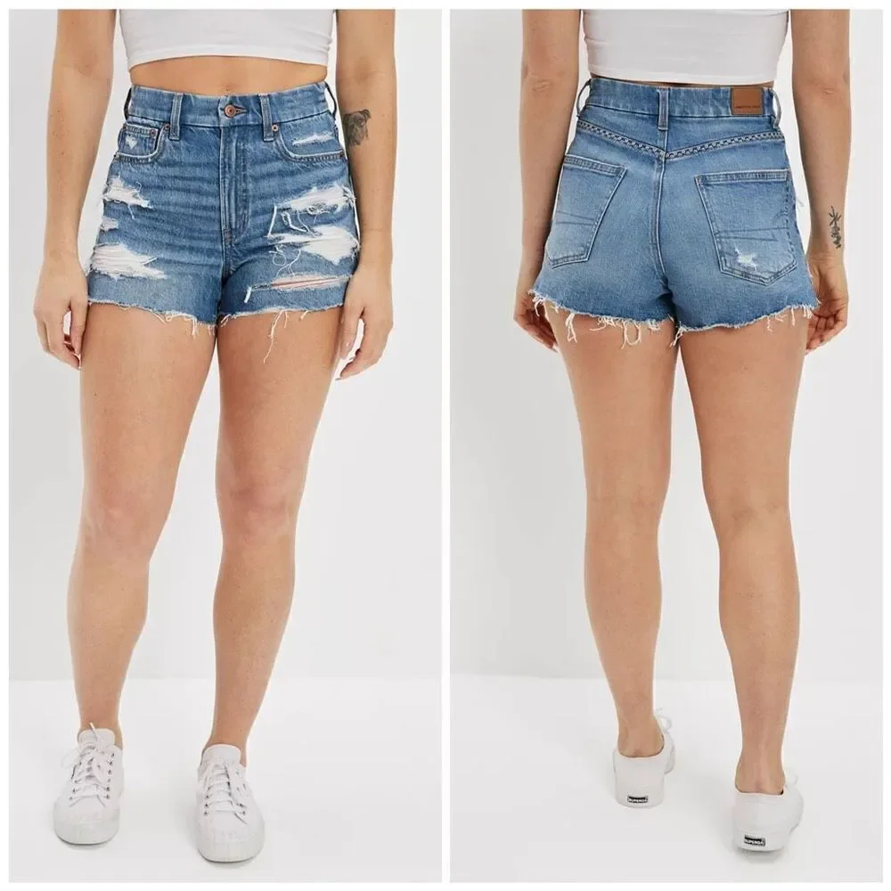 ✨AE Strigid Denim Curvy Highest Waist '90s Boyfriend Short✨